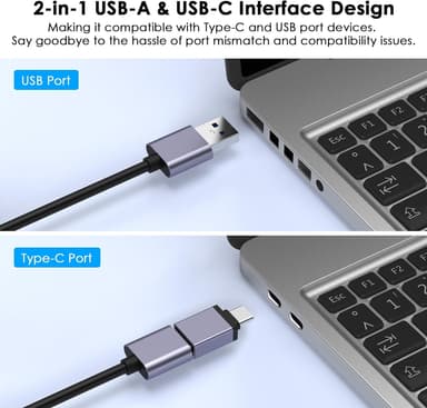 HDMI 4K 30Hz till USB3.0 adapter för videoinspelning USB-A och USB-C