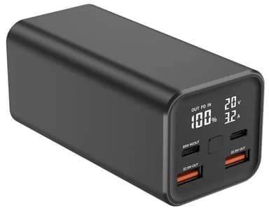Powerbank 20000mAh 65W QC3.0 Snabbladdning för telefon & laptop