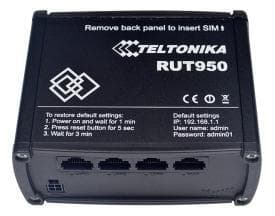 Teltonika RUT950 GSM-3G-4G-router, dual sim,4G upp till 150 Mbps,svart