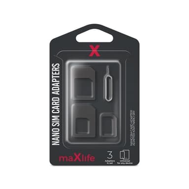 Maxlife Nano SIMkort-adapters + Simkortöppnare