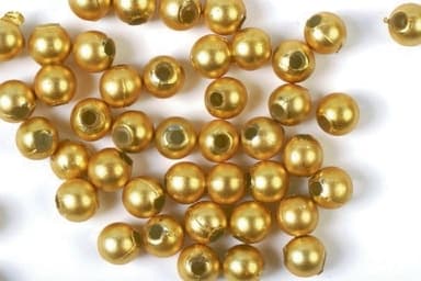 Plastpärlor 4mm 500g, Matt guld