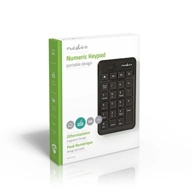 Nedis Trådat Tagentbord | USB-A | Kontor | Enhandig | Numerisk | Numeriskt tangentbord
