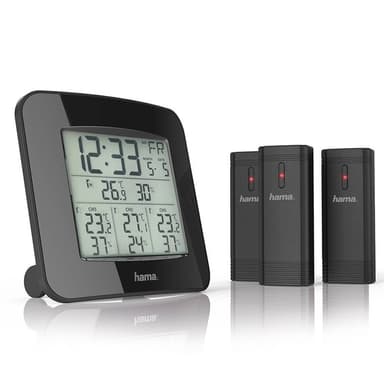 Hama Väderstation Ews-Trio 3X Sensor Svart