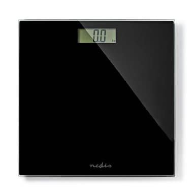 Nedis Personvåg | Digital | Svart | Härdat Glas | Maximal vägningskapacitet: 150 kg