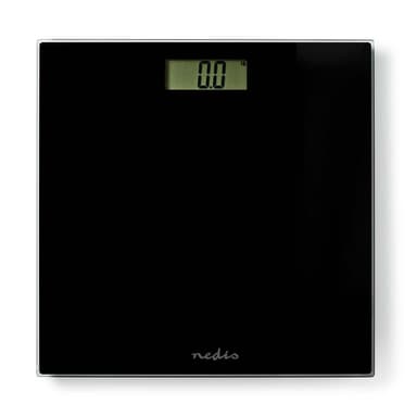 Nedis Personvåg | Digital | Svart | Härdat Glas | Maximal vägningskapacitet: 150 kg