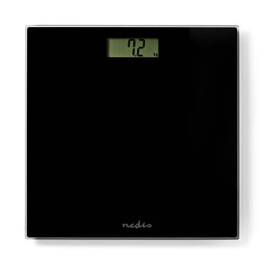 Nedis Personvåg | Digital | Svart | Härdat Glas | Maximal vägningskapacitet: 150 kg