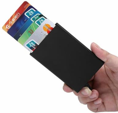 RFID plånbok i Aluminium med Pop-up, Svart
