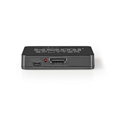 Nedis HDMI ™ Splitter | 2-Port port(s) | HDMI™ ingång | 2x HDMI™ utgång | 4K@30Hz | 2.25 Gbps | ABS / PVC | Svart