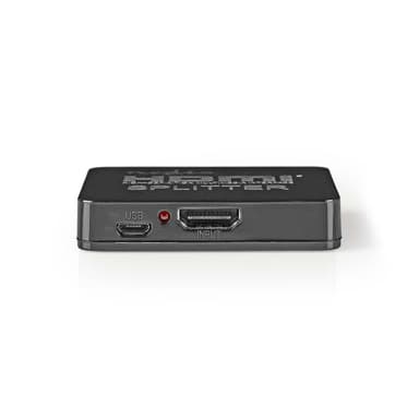 Nedis HDMI ™ Splitter | 2-Port port(s) | HDMI™ ingång | 2x HDMI™ utgång | 4K@30Hz | 2.25 Gbps | ABS / PVC | Svart