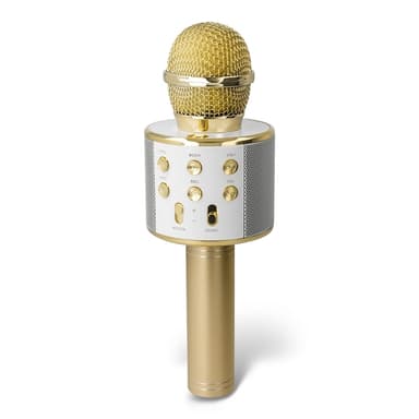 Forever BMS-300 Lite Bluetooth Karaoke-mikrofon med högtalare, Guld