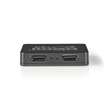 Nedis HDMI ™ Splitter | 2-Port port(s) | HDMI™ ingång | 2x HDMI™ utgång | 4K@30Hz | 2.25 Gbps | ABS / PVC | Svart
