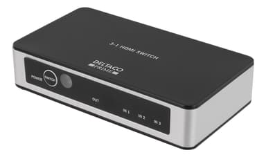 Premium 3-ports HDMI-switch, IR-fjärrkontroll, Ultra HD i 60Hz, svart