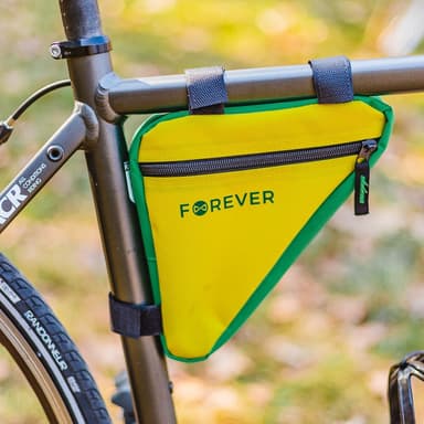 Forever Outdoor Cykelväska för cykelram, Gul/Grön