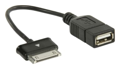 Valueline Synk och Laddningskabel Samsung 30-Pin Hane - USB A hona 0.20 m Svart