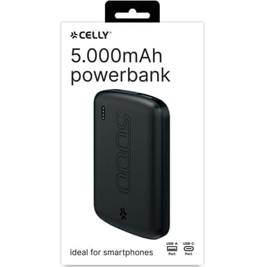 Celly PBE5000EVO PowerBank 10,5W 5000 mAh Svart
