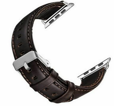 Klockarmband i Läderimitation till Apple Watch, 38/40/41mm, Mörkbrun
