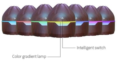 Aroma Diffuser/Luftfuktare i trädesign, Mörkt trä