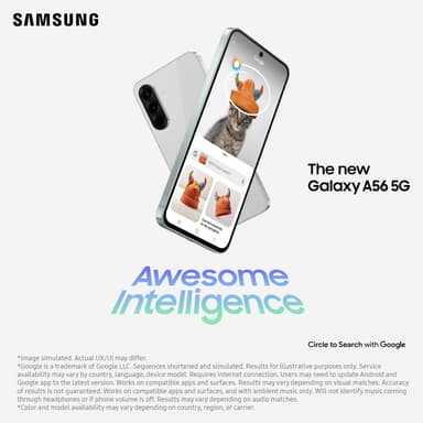 Samsung Galaxy A56 5G smartphone 8/128GB (ljusgrå)