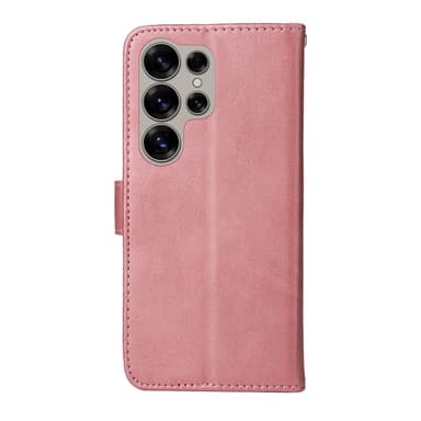 SKALO Samsung S25 Ultra PU-läder Plånboksfodral - Rosa