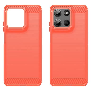 SKALO Motorola Moto G15 4G Armor Carbon Skal - Röd