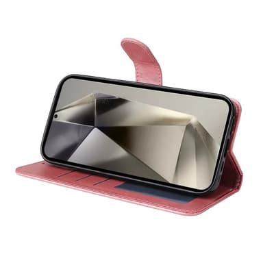 SKALO Samsung S25 Ultra PU-läder Plånboksfodral - Rosa