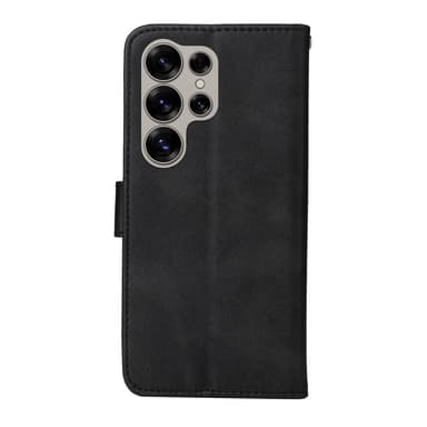 SKALO Samsung S25 Ultra PU-läder Plånboksfodral - Svart