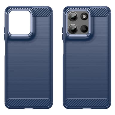 SKALO Motorola Moto G15 4G Armor Carbon Skal - Blå