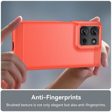 SKALO Motorola Moto G75 5G Armor Carbon Skal - Röd