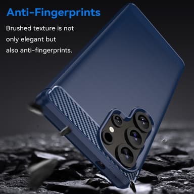 SKALO Samsung S25 Ultra Armor Carbon Skal - Blå