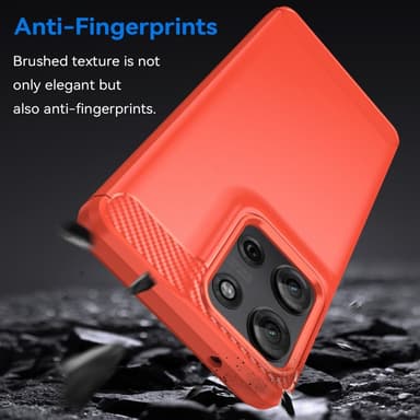 SKALO Motorola Moto G75 5G Armor Carbon Skal - Röd