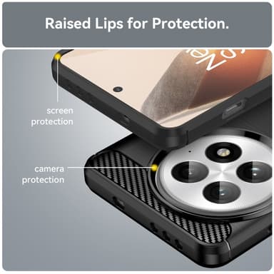 SKALO OnePlus 13 Armor Carbon Skal - Svart