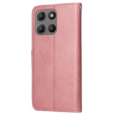 SKALO Motorola Moto G15 4G PU-läder Plånboksfodral - Rosa