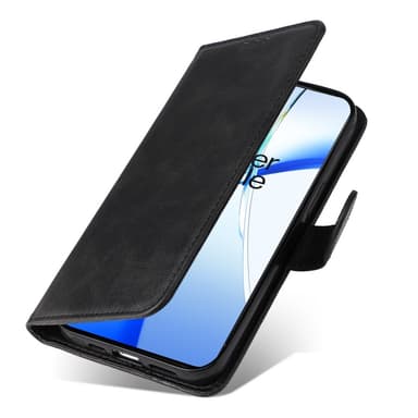 SKALO OnePlus 13R PU-läder Plånboksfodral - Svart