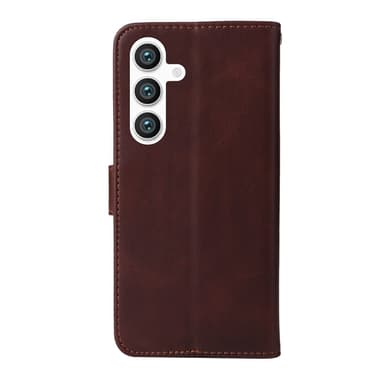 SKALO Samsung S25 PU-läder Plånboksfodral - Brun