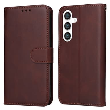 SKALO Samsung S25 PU-läder Plånboksfodral - Brun