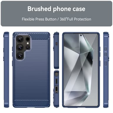 SKALO Samsung S25 Ultra Armor Carbon Skal - Blå