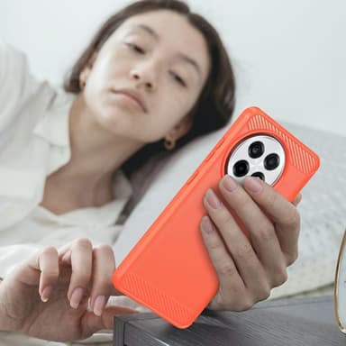 SKALO OnePlus 13R Armor Carbon Skal - Röd