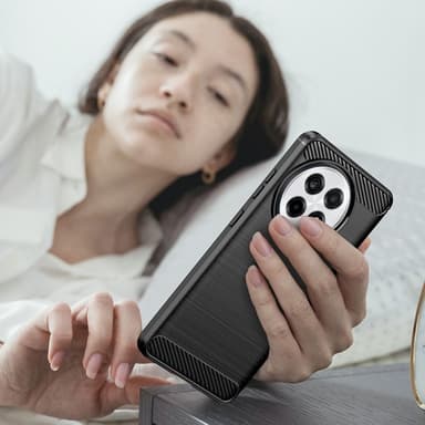 SKALO OnePlus 13R Armor Carbon Skal - Svart
