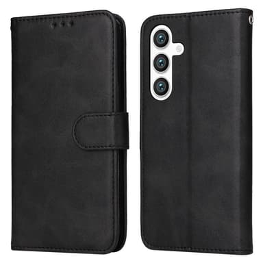 SKALO Samsung S25+ PU-läder Plånboksfodral - Svart