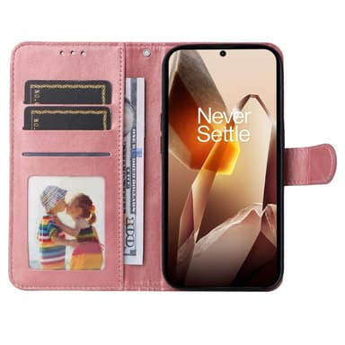 SKALO OnePlus 13 PU-läder Plånboksfodral - Rosa