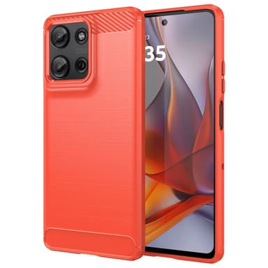 SKALO Motorola Moto G75 5G Armor Carbon Skal - Röd