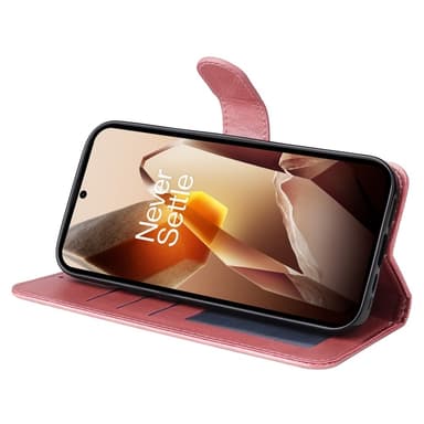 SKALO OnePlus 13 PU-läder Plånboksfodral - Rosa