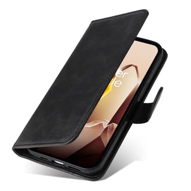 SKALO OnePlus 13 PU-läder Plånboksfodral - Svart