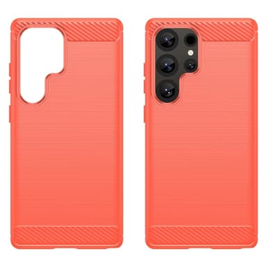 SKALO Samsung S25 Ultra Armor Carbon Skal - Röd