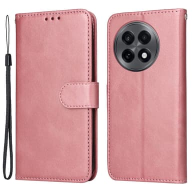 SKALO OnePlus 13R PU-läder Plånboksfodral - Rosa