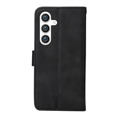 SKALO Samsung S25 PU-läder Plånboksfodral - Svart