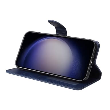SKALO Samsung S25 PU-läder Plånboksfodral - Blå