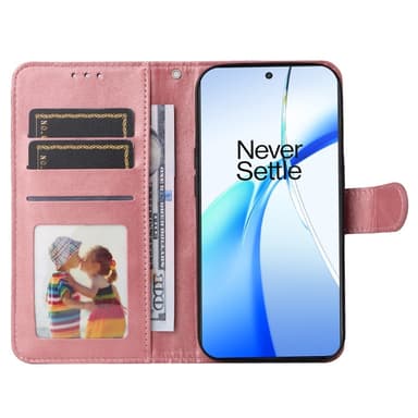 SKALO OnePlus 13R PU-läder Plånboksfodral - Rosa