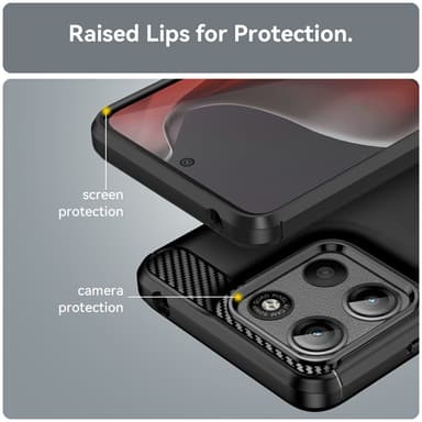SKALO Motorola Moto G15 4G Armor Carbon Skal - Svart