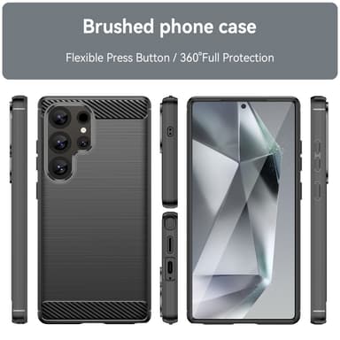 SKALO Samsung S25 Ultra Armor Carbon Skal - Svart